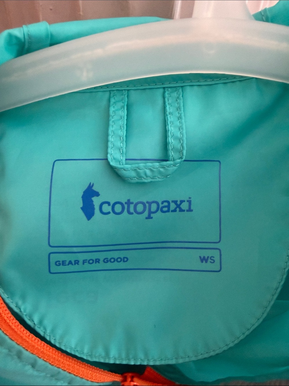 cotopaxi Teal, Orange & Blue Colorblock Rain Anorak - Picture 2 of 3